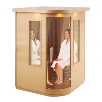 VEVOR Far Infrared Wooden Sauna Room Home Sauna Spa for 2 Person 1850W | VEVOR US