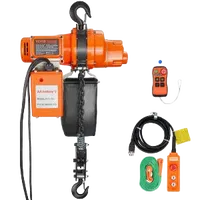 VEVOR Electric Chain Hoist, 2200 lbs Load, 20 ft Lifting Height, 6.9 ft/min Speed, 120V, Single Phase Overhead Crane with Chain, 328 ft Wireless & 15 ft Wired Remote Control for Garage, Shop, and Home | VEVOR US