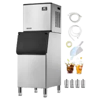 VEVOR Commercial Ice Maker Machine, 500LBS/24H Ice-Making Machine with 300LBS Large Storage Bin, Auto Self-Cleaning Ice Maker with Touchscreen for Bar Cafe Restaurant Business Commercial | VEVOR US
