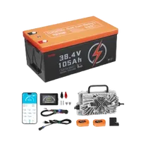 VEVOR 36V 105Ah Golf Cart Lithium Battery, 36 Volt Golf Cart Battery with 200A BMS, LCD Monitor and Mobile APP, LiFePO4 Battery with 600A Peak Current, 20A Charger and 4000+ Cycles, for Golf Carts | VEVOR US