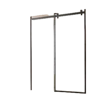 VEVOR Frameless Shower Door, 58-59 W x 75 H in, Shower Sliding Glass Door with 5/16 in(8mm) Clear SGCC Tempered Glass, Waterproof Shatterproof Stainproof with Stainless Steel Hardware, Matte Black | VEVOR US