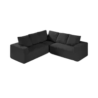 VEVOR Modular Sectional Sofa, L Shaped Modular Sofa Deep Seat, Cloud Sectional Couch with High Rebound Sponge and Density, Upholstered Corduroy Couch with Cushion for Living Room, Bedroom, Black | VEVOR US