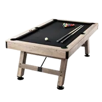 VEVOR Billiards Table, 7 ft Pool Table, Adjust Legs Stable Billiards Table, Pool Table Set Includes Balls, Cues, Chalks and Brush, Wood Color with Black Cloth, Perfect for Family Game Room Kids Adults | VEVOR US