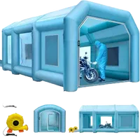 VEVOR Inflatable Paint Booth, 29.5x19.7x13 ft Spray Paint Booth, with 2 Powerful Blowers Inflatable Spray Booth with Air Filter System, Car Paint Booth for Car Parking Tent Workstation | VEVOR US