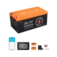 VEVOR 36V 105Ah Golf Cart Lithium Battery, 36 Volt Golf Cart Battery with 200A BMS, LCD Monitor and Mobile APP, LiFePO4 Battery with 600A Peak Current, ABS Shell and 4000+ Cycles, for Golf Carts | VEVOR US