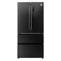 VEVOR French Door Refrigerator, 18.9 Cu. Ft. Kitchen Fridge, Counter Depth French Refrigerator with LED Display and 4 Casters, Frost-Free Bottom Freezer Refrigerators for Home & Commercial Use, Black | VEVOR US