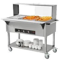 VEVOR 3-Pan Commercial Food Warmer, 3 x 20.6QT Electric Steam Table, 1500W Professional Buffet Catering Food Warmer with Acrylic Sneeze Guard, Food Grade Stainless Steel Server for Party Restaurant | VEVOR US