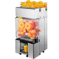 VEVOR Commercial Juicer Machine, 110V Automatic Feeding Juice Extractor, 120W Orange Squeezer for 20-30 per Minute, with Pull-Out Filter Box SUS 304 Tank PP Cover and Two Peel Collecting Buckets | VEVOR US