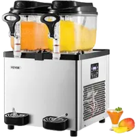 VEVOR Commercial Slushy Machine, 6 L x 2 Tanks 50 Cups Margarita Machine, 700W 110V Stainless Steel Smoothie Frozen Drink Maker, Perfect for Supermarkets Cafes Restaurants Bars and Home Use, Silver | VEVOR US