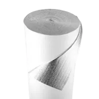 VEVOR Reflective Insulation Roll, EPE Foam Core Radiant Barrier, 3mm 48 in x 250 ft, Aluminum Foil White PE Film Heat Reflective Shield, Thermal Insulation Roll for Garage Door Window RV Roofs | VEVOR US