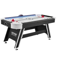 VEVOR Air-Powered Hockey Table, 72″ Indoor Hockey Table for Kids and Adults, LED Sports Hockey Game with 2 Pucks, 2 Pushers, and Electronic Score System, Arcade Gaming Set for Game Room Family Home | VEVOR US