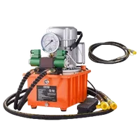 VEVOR Electric Hydraulic Pump, 10000 PSI 750W 110V 488 in³/8L Capacity, Double Acting Solenoid Valve, Electric Driven Hydraulic Pump Power Pack Unit with Pedal Switch for Punching/Bending/Jack Machine | VEVOR US