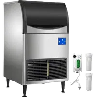 VEVOR Commercial Ice Maker Machine, WiFi Control 300LBS/24H 121LBS Large Storage Ice Machine with Upgraded LCD Panel, SECOP Compressor, Air-Cooled, Include 2 Water Filters, Water Drain Pump, 2 Scoops | VEVOR US