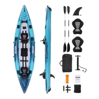 VEVOR Inflatable Kayak, 2-Person Inflatable Recreational Kayak 700LBS Capacity, Leak & Puncture-Resistant with Padded Seat, PVC Drop-Stitch Floor, 2 Paddles, Hand Pump & Carry Bag for Fishing Camping | VEVOR US