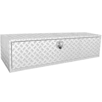 VEVOR Underbody Truck Box, 60″×24″×24″ Pickup Storage Box, Heavy Duty Aluminum Diamond Plate Tool Box with Lock and Keys, Waterproof Trailer Storage Box with T-Handle Latch for Truck, Van, Trailer | VEVOR US