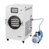 VEVOR Vacuum Freeze Dryer Machine, 8.8-13.2 LBS/Batch Food Freeze Drying Machine with 4-Layer Trays, Vacuum Pump, Adjustable Timer and Temperature Control, for Fruits Vegetables Meat, White | VEVOR US