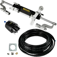 VEVOR Hydraulic Steering Kit, 300HP Hydraulic Steering Compact Cylinder, Hydraulic Outboard Steering Kit with Helm Pump for Boat Marine Steering System | VEVOR US