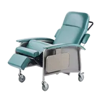 VEVOR Geri Chair Recliner, 4-Position Reclining Geri Chair, Trendelenburg Medical Recliner Chair with 4 Wheels, Soft Padded Seat & 2 Trays for Hospital, Nursing Home, Geriatric Home Care | VEVOR US