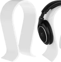 Geekria Omega Headphone Stand for Over-Ear Headphones, Gaming Headset Stand, Desk Display Hanger Compatible with Sony Audio-Technica, Bose, AKG, Sennheiser, Beats Studio3 (White)