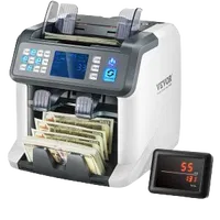 VEVOR Money Counter Machine, Bill Counter with Mixed Denomination, 2CIS, SN, UV, IR, MG, DD Counterfeit Detection, Multi Currency, Value Counting Cash Counter and Sorter, Printer Enabled | VEVOR US