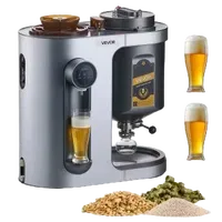 VEVOR Automatic Home Beer Brewer, 3.43 Gal All-in-One Home Brew Machine, 1500W Power Electric Beer Maker Machine with Mash Boil Device, 304 Stainless Steel Inner Tank, Auto Temp & Pressure Control | VEVOR US