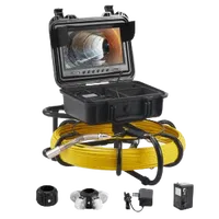 VEVOR Sewer Camera, 230 ft/70 m, 9″ Screen Pipeline Inspection Camera with DVR Function, Waterproof IP68 Camera with 12 Adjustable LEDs, with a 16GB SD Card, for Sewer Line, Home, Duct Drain Pipe Plum | VEVOR US