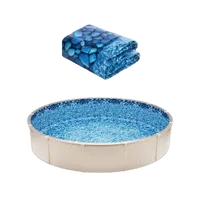 VEVOR Pool Liner, 33ft Round Pool Liner, Uinbead Style, Durable Vinyl Pool Liner, Standard Gauge, 52in Wall Height, Pool Liner Replacement for Steel Sided Above-Ground Swimming Pools | VEVOR US