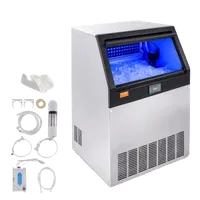 VEVOR Commercial Ice Maker, 200lbs/24H, Ice Maker Machine, 90 Ice Cubes in 12-15 Minutes, Freestanding Cabinet Ice Maker with 66lbs Storage Capacity LED Digital Display, for Bar Home Office Restaurant | VEVOR US