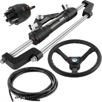 VEVOR Hydraulic Boat Steering Kit, 300HP Hydraulic Steering Kit Helm Pump, Cylinder, Wheel, 18 Feet Hose Hydraulic Steering Seal Kit, Corrosion-Resistant Boat Steering System Marine Steering Kit | VEVOR US