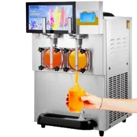 VEVOR Commercial Slushy Machine, 8L / 2.1 Gal Double Bowl Margarita Machine, 1155W Stainless Steel Margarita Smoothie Frozen Drink Maker, Slushie Machine for Party Cafes Restaurants Bars Home | VEVOR US
