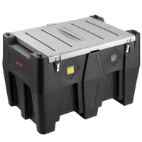 VEVOR Portable Diesel Tank, 128 Gallon Capacity & 10 GPM Flow Rate, Gas Fuel Tank with 12V Electric Transfer Pump and 13.1ft Rubber Hose, PE Diesel Transfer Tanks for Easy Fuel Transportation, Black | VEVOR US