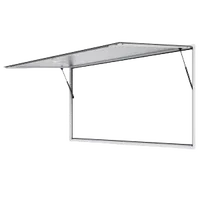 VEVOR Concession Window 96″x48″, Aluminum Alloy Food Truck Service Window with Awning Door & Drag Hook, Up to 85 Degrees Stand Serving Window for Food Trucks Concession Trailers, Glass Not Included | VEVOR US