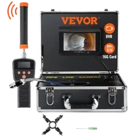 VEVOR Sewer Camera with 512Hz Locator, 131 ft/40 m, 7″ Pipeline Inspection Camera with DVR Function, IP68 Camera with 12 Adjustable LEDs, A 16 GB SD Card for Sewer Line, Home, Duct Drain Pipe Plumbing | VEVOR US