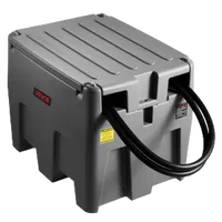 VEVOR Portable Diesel Tank, 58 Gallon Capacity & 10 GPM Flow Rate, Fuel Tank with 12V Electric Transfer Pump and 13.1ft Rubber Hose, PE Diesel Transfer Tanks for Easy Fuel Transportation, Grey | VEVOR US