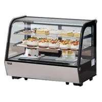 VEVOR Refrigerated Display Case, 5 Cu.Ft./146L Countertop Pastry Display Case, 2-Tier Commercial Display Refrigerator with LED Lighting, TURBO Cooling, Frost-Free Air-Cooling, for Bakery | VEVOR US