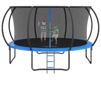 VEVOR 14FT Trampoline, 450 lbs Trampoline with Enclosure Net, Ladder, and Curved Pole, Heavy Duty Trampoline with Jumping Mat and Spring Cover Padding, Outdoor Recreational Trampolines for Kids Adults | VEVOR US