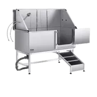 VEVOR Stainless Steel Dog Washing Station, 62 inch Pet Grooming Tub w/ Ramp, PE Water Filter Board, Faucet & Showerhead & Soap Holder Dog Bathtub for Large & Medium & Small Pets (Right Door) | VEVOR US