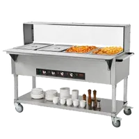 VEVOR 4-Pan Commercial Food Warmer, 4 x 20.6QT Electric Steam Table, 2000W Professional Buffet Catering Food Warmer with Acrylic Sneeze Guard, Food Grade Stainless Steel Server for Party Restaurant | VEVOR US