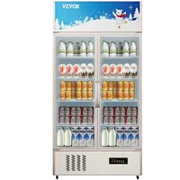 VEVOR Commercial Refrigerator,Display Fridge Upright Beverage Cooler, Glass Door with LED Light for Home, Store, Gym or Office, (23 cu.ft. Double Swing Door) | VEVOR US