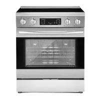 VEVOR 30 in Electric Range Oven, 4.8 Cu. Ft. Capacity Compact Freestanding Oven, Stainless Steel Kitchen Stove, with 4 Cooktop Burners, Timer, Easy Reach Racks, Storage Drawer, Light(No Power Cord) | VEVOR US