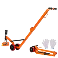 VEVOR Magnetic Lid Lifter Dolly, 1320 lbs Pulling Capacity, Steel Dolly with Heavy Duty Magnet Lift and 2 Wheels, Adjustable Handle, N42 Neodymium, Foldable and Portable, for Lifting Manhole Covers | VEVOR US