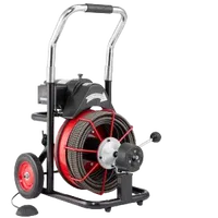 VEVOR Drain Cleaner Machine 100FT x 1/2 Inch, Auto Feed Sewer Snake Auger on Wheels, 550W Portable Drain Cleaning Machine with 8 Cutters & Air-activated Foot Switch for 2″ to 4″ Pipes | VEVOR US