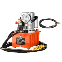 VEVOR Electric Hydraulic Pump, 10000 PSI 750W 110V, 488 in³/8L Capacity, Double Acting Manual Valve, Electric Driven Hydraulic Pump Power Pack Unit with Lever Switch for Punching/Bending/Jack Machines | VEVOR US