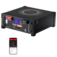 VEVOR 48V 100Ah LiFePO4 Lithium Battery, Built-in 100A BMS, 51.2V Server Rack LiFePO4 Battery with Bluetooth, 5.12kWh Capacity, Max 6000 Cycles, LCD Display, for Off-Grid, Solar System, Backup Power | VEVOR US