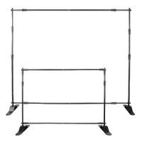 10pcs 8′ X 8′ - 10′ X 8′ Backdrop Banner Stand Step and Repeat Adjustable Telescopic Height and Width | VEVOR US
