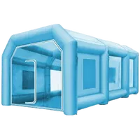 VEVOR Inflatable Paint Booth 39x16.4x13ft, Inflatable booth with 2 Blowers, Inflatable Spray Booth with Filter System, Portable Car Paint Booth for Car Parking Tent Workstation | VEVOR US