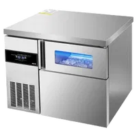 VEVOR Commercial Ice Maker Machine, 220 lbs/24H Stainless Steel Ice Machine with Worktop, 66 lbs Ice Storage Bin & Touch Screen, Self-Cleaning Freestanding Ice Making for Home Bar Restaurant Kitchen | VEVOR US