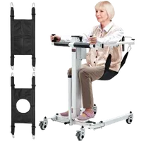 VEVOR Electric Patient Lift Transfer Chair, Foldable Patient Lift Wheelchair for Home Car, Height & Width Adjustable | Portable Bedside Commode Shower Chair for Elderly Disabled Handicapped, 220LBS | VEVOR US