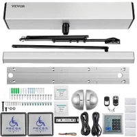 VEVOR Automatic Door Opener, 100-240V for Max.220lbs Doors, Swing Door Operator for Disabilities with 2 Wireless Remotes, Keypad, 2 Exit Buttons, 5 ID Cards, 2 Stainless Steel Push Buttons, CE Listed | VEVOR US