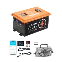 VEVOR 36V 105Ah Golf Cart Lithium Battery, 36 Volt Golf Cart Battery with 200A BMS, Touch Monitor and Mobile APP, LiFePO4 Battery with 600A Peak Current, 20A Charger and 4000+ Cycles, for Golf Carts | VEVOR US